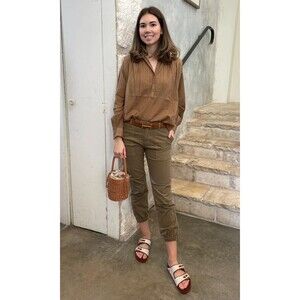 Nili Lotan Miles Tunic Shirt Top Long Sleeve Cotton Collared Oversized L 265429